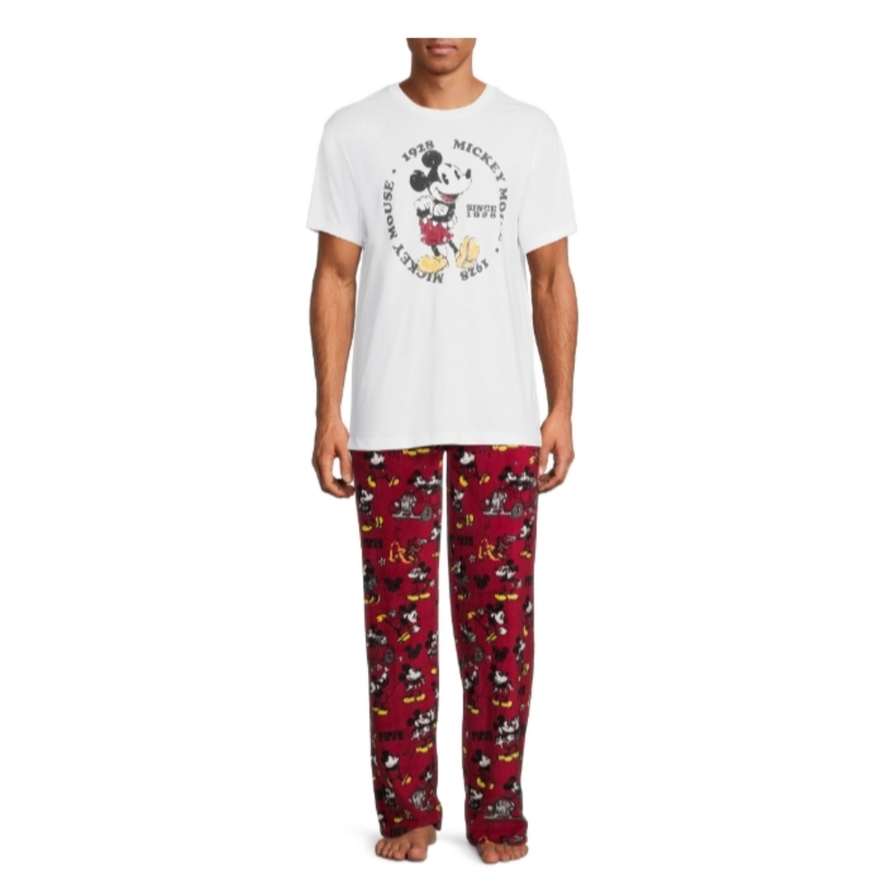 NWT Disney Mickey Mouse 2 Piece Pajama Set